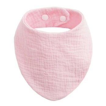 bavoir en tissus hydrophile absorbant couleur rose